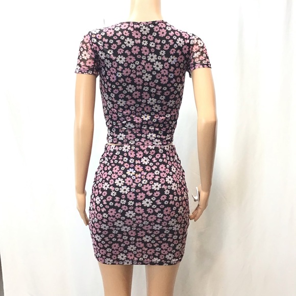 J for Justify 2Pc Floral Ruched Top & Mini Skirt Set - Picture 4 of 12
